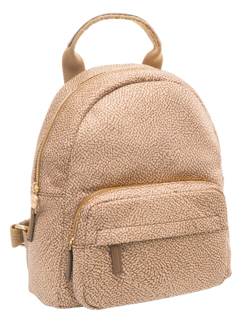 B-CLUB Sac &agrave; dos avec poche avant mer Beiger - Sacs pour Femme