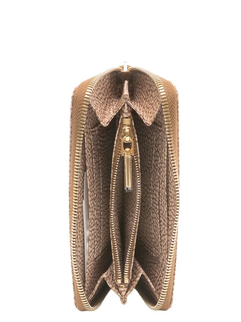 B-CLUB Grand portefeuille zipp&eacute; beige - Portefeuilles Femme