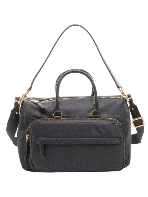 B-CLUB Sac &agrave; main avec bandouli&egrave;re noir fonc&eacute; - Sacs pour Femme