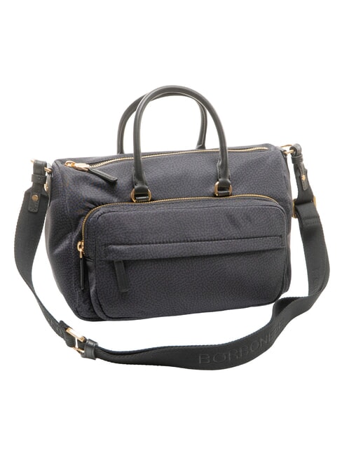 B-CLUB Sac &agrave; main avec bandouli&egrave;re noir fonc&eacute; - Sacs pour Femme