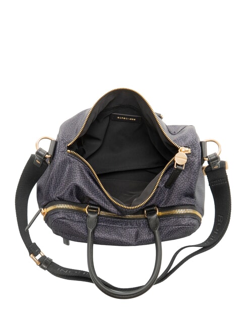 B-CLUB Sac &agrave; main avec bandouli&egrave;re noir fonc&eacute; - Sacs pour Femme