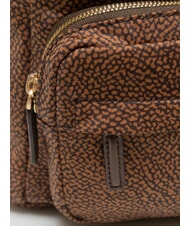 BORBONESE B-CLUB Sac &agrave; dos avec poche avant ch&acirc;taigne - Sacs pour Femme - 3