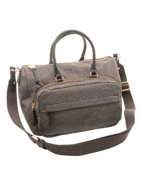 B-CLUB Sac &agrave; main avec bandouli&egrave;re goudron - Sacs pour Femme