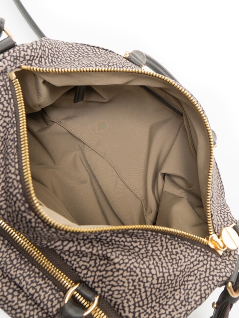 B-CLUB Sac &agrave; main avec bandouli&egrave;re goudron - Sacs pour Femme
