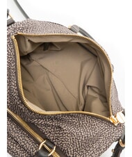 BORBONESE B-CLUB Sac &agrave; main avec bandouli&egrave;re goudron - Sacs pour Femme - 5