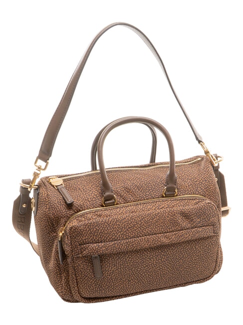 B-CLUB Sac &agrave; main avec bandouli&egrave;re ch&acirc;taigne - Sacs pour Femme