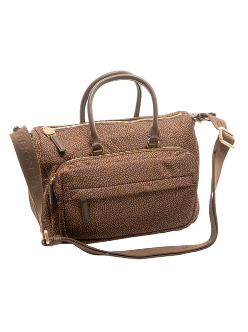 B-CLUB Sac &agrave; main avec bandouli&egrave;re ch&acirc;taigne - Sacs pour Femme