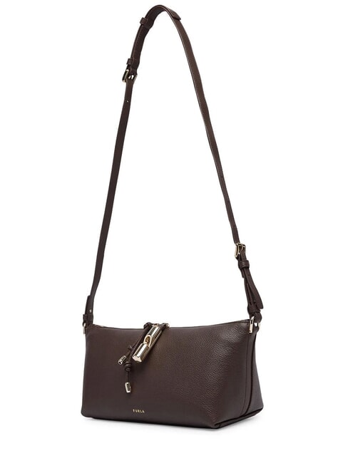 DEBBY Sac bandouli&egrave;re en cuir chocolat - Sacs pour Femme