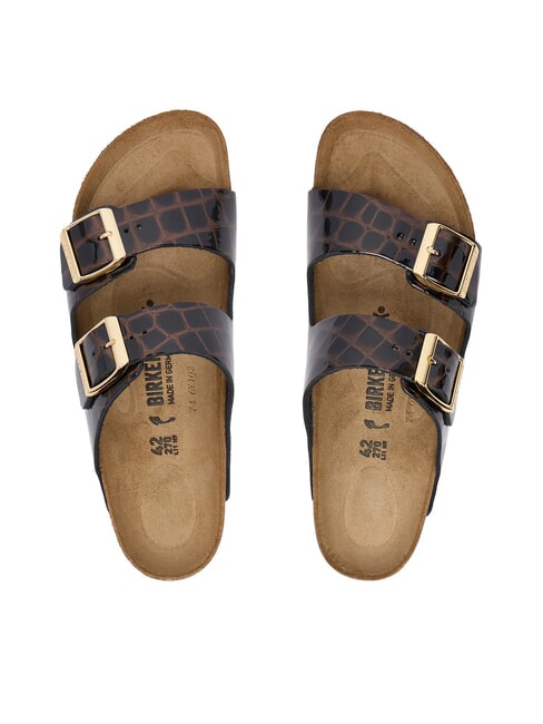 ARIZONA EMBOSS sandales en cuir animalnoir - Chaussures Femme