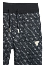 GUESS KIDS ACTIVE Pantalon de surv&ecirc;tement 4g aop noir de jais - Pantalons pour enfants - 3