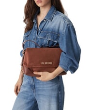 LOVE MOSCHINO SIGNATURE ZIP Sac bandouli&egrave;re ajustable chameau2 - Sacs pour Femme - 2