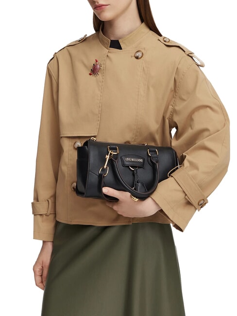 CHARMY Sac &agrave; main avec bandouli&egrave;re Noir - Sacs pour Femme