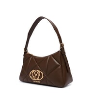 LOVE MOSCHINO EMBOSSED QUILTED sac bandouli&egrave;re brun - Sacs pour Femme - 3