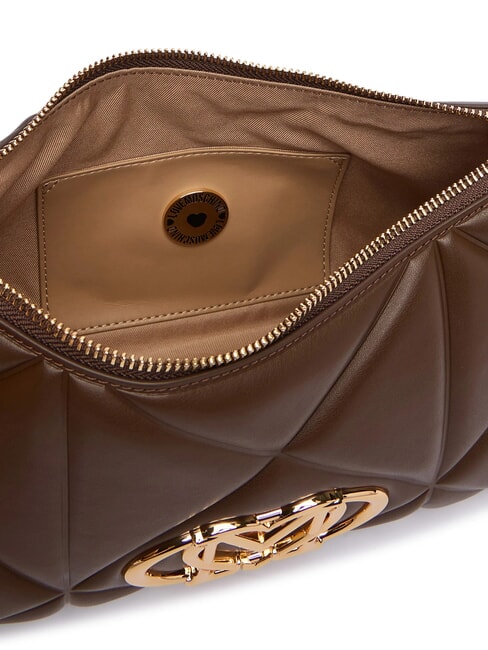 EMBOSSED QUILTED sac bandouli&egrave;re brun - Sacs pour Femme
