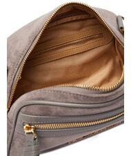 LOVE MOSCHINO SIGNATURE ZIP Sac bandouli&egrave;re ajustable gris - Sacs pour Femme - 4