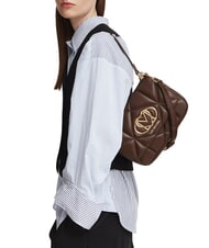 LOVE MOSCHINO EMBOSSED QUILTED Sac bandouli&egrave;re, avec bandouli&egrave;re brun - Sacs pour Femme - 2