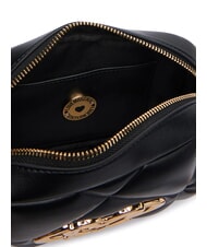 LOVE MOSCHINO EMBOSSED QUILTED Mini sac &agrave; bandouli&egrave;re matelass&eacute; Noir - Sacs pour Femme - 5