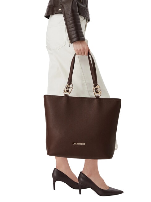 JEWEL sac cabas &agrave; bandouli&egrave;re brun - Sacs pour Femme