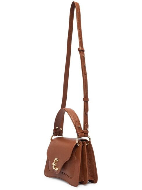 C-ME Sac &agrave; main avec bandouli&egrave;re Cognac - Sacs pour Femme