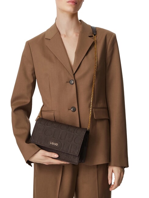 MANHATTAN sac bandouli&egrave;re brun fonc&eacute; - Sacs pour Femme