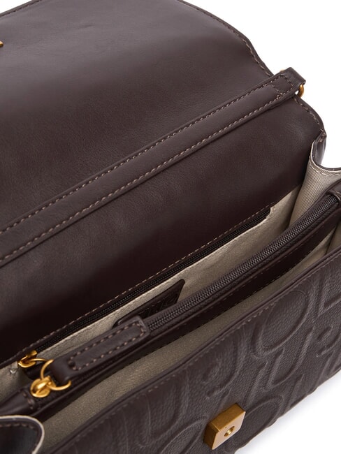 MANHATTAN sac bandouli&egrave;re brun fonc&eacute; - Sacs pour Femme