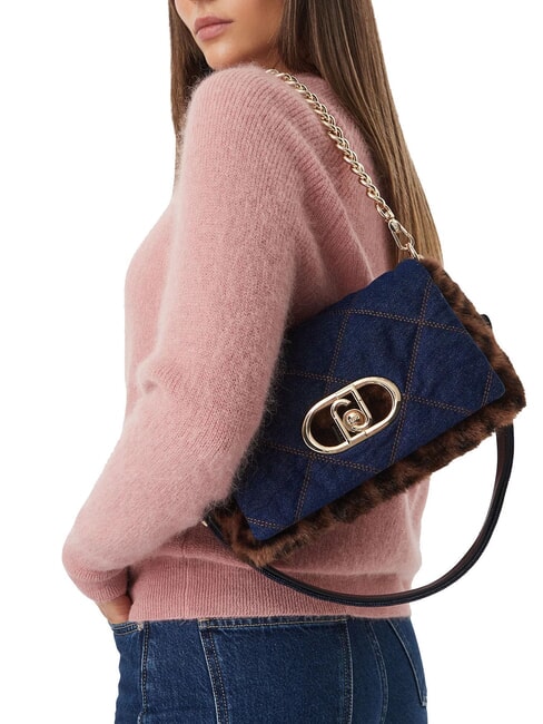 LAPUFFY Sac bandouli&egrave;re, avec bandouli&egrave;re denim bleu - Sacs pour Femme