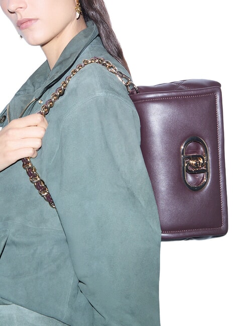 LAPUFFY Sac bandouli&egrave;re, avec bandouli&egrave;re aubergine rouge - Sacs pour Femme