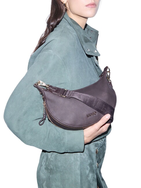 KALISKA Sac bandouli&egrave;re / sac port&eacute; travers brun fonc&eacute; - Sacs pour Femme