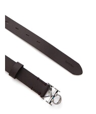 CALVIN KLEIN FACTED CK BUCKLE ceinture en cuir - Ceintures