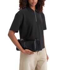 CALVIN KLEIN BOLD CK Sac &agrave; main avec bandouli&egrave;re sur noir - Sacs pour Femme - 2