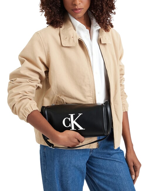 BOLD CK Sac &agrave; main avec bandouli&egrave;re noir et blanc - Sacs pour Femme