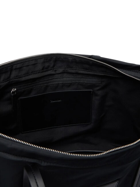 TOTE Sac cabas en tissu recycl&eacute; sur noir - Sacs pour Femme