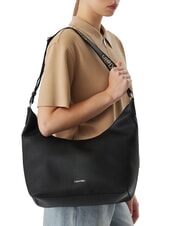 CALVIN KLEIN WEBBING sac bandouli&egrave;re sur noir - Sacs pour Femme - 2