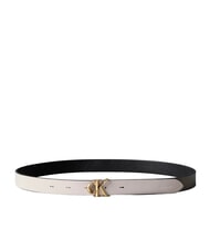 CALVIN KLEIN CK HARDWARE Ceinture r&eacute;versible en cuir noir / ch&acirc;teau antique lumi&egrave;re - Ceintures - 2