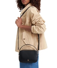 CALVIN KLEIN CK HARDWARE Sac &agrave; main avec bandouli&egrave;re sur noir - Sacs pour Femme - 2