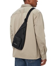 CALVIN KLEIN BOLD Sac en tissu recycl&eacute; sur noir - Sacs en Bandouli&egrave;res pour Homme - 2