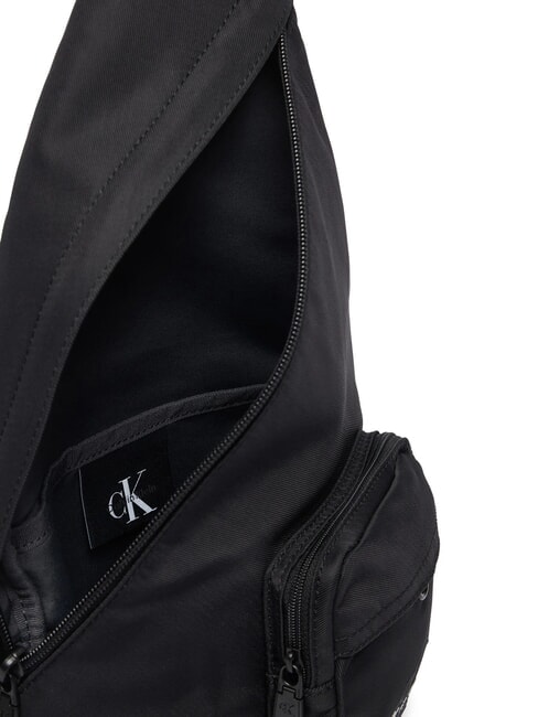 BOLD Sac en tissu recycl&eacute; sur noir - Sacs en Bandouli&egrave;res pour Homme