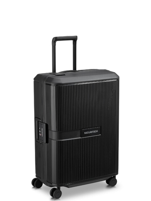 SECURITECH STONE Chariot &agrave; bagages &agrave; main Noir - Valises cabine