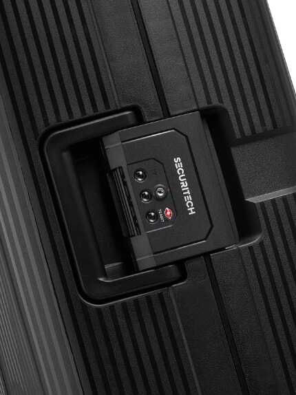 SECURITECH STONE Chariot &agrave; bagages &agrave; main Noir - Valises cabine
