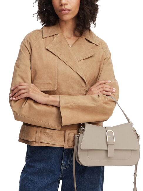 FLOW M Sac &agrave; main M en cuir lin - Sacs pour Femme