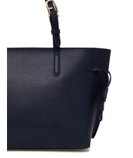 FURLA AVA Sac cabas moyen en cuir bleu encre + bleu encre int&eacute;rieur. - Sacs pour Femme - 3