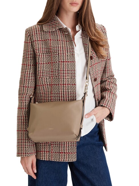 TONIE  Mini sac bandouli&egrave;re en cuir gr&egrave;ge - Sacs pour Femme