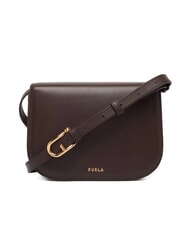 FURLA SFERA Mini sac bandouli&egrave;re en cuir chocolat - Sacs pour Femme - 3