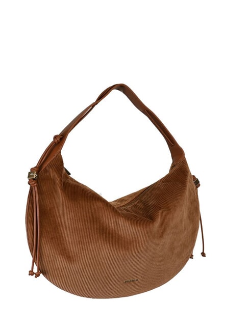 THESS CORDUROY Sac bandouli&egrave;re maxi Cognac - Sacs pour Femme