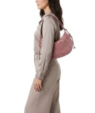 COCCINELLE THESS SUEDE BIM sac bandouli&egrave;re Rose d'hiver - Sacs pour Femme - 2