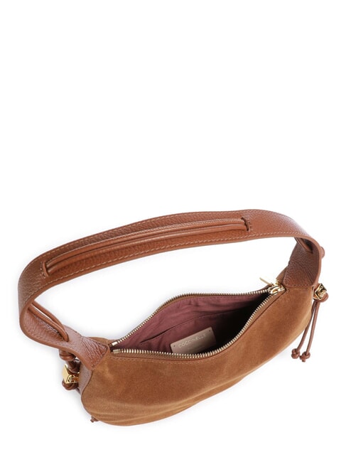 THESS SUEDE BIM sac bandouli&egrave;re Cognac - Sacs pour Femme