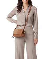 COCCINELLE THESS SUEDE BIM Mini sac bandouli&egrave;re Cognac - Sacs pour Femme - 2