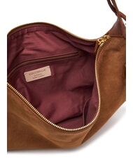 COCCINELLE THESS SUEDE BIM Sac bandouli&egrave;re maxi en cuir Cognac - Sacs pour Femme - 4