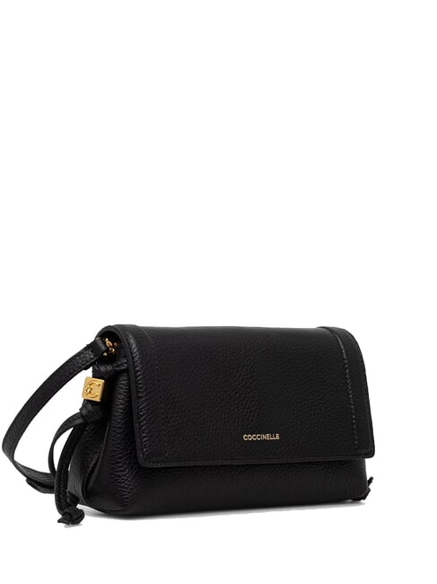 THESS Mini sac bandouli&egrave;re en cuir Noir - Sacs pour Femme