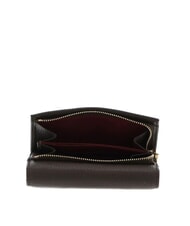 COCCINELLE METALLIC SOFT Portefeuille &agrave; deux volets en cuir martel&eacute; boue - Portefeuilles Femme - 3